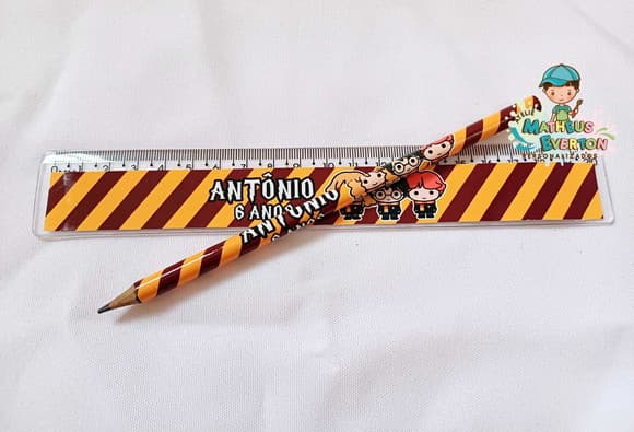 35 Kits Lápis e Régua Personalizado Harry Potter