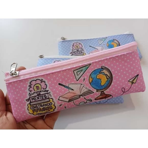 30 Estojos Slim Personalizado Professores Tamanho 19x7