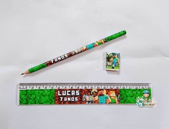 40 Lápis, 40 Réguas e 40 Borrachas Personalizado Trolls