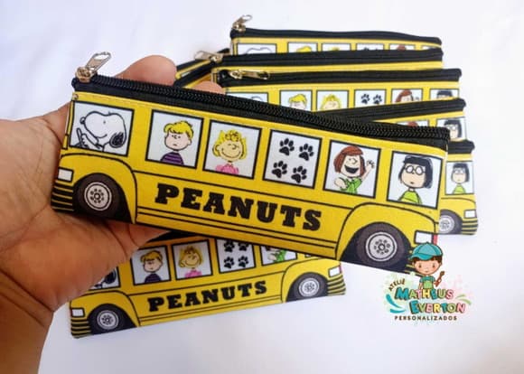 20 Estojos Slim Personalizado Snoopy Tamanho 19x7