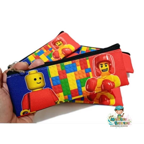 30 Estojos Slim Personalizado Lego Tamanho 19x7
