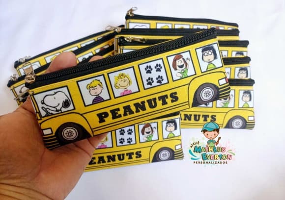 45 Estojos Slim Personalizado Snoopy Tamanho 19x7