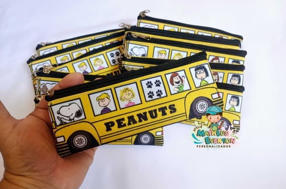 50 Estojos Slim Personalizado Snoopy Tamanho 19x7
