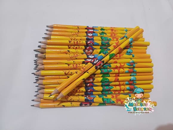 Lápis Personalizado Tema Pokémon