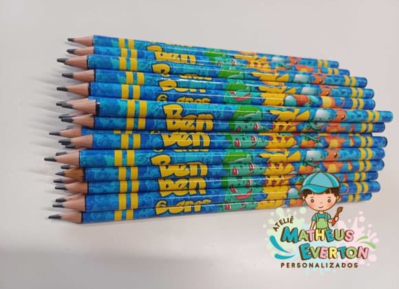 Lápis Personalizado Tema Pokémon