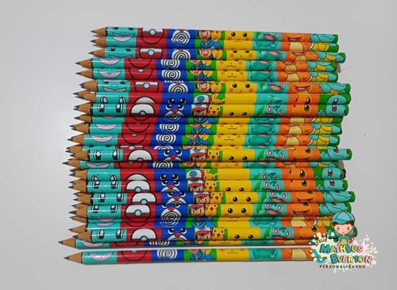Lápis Personalizado Tema Pokémon