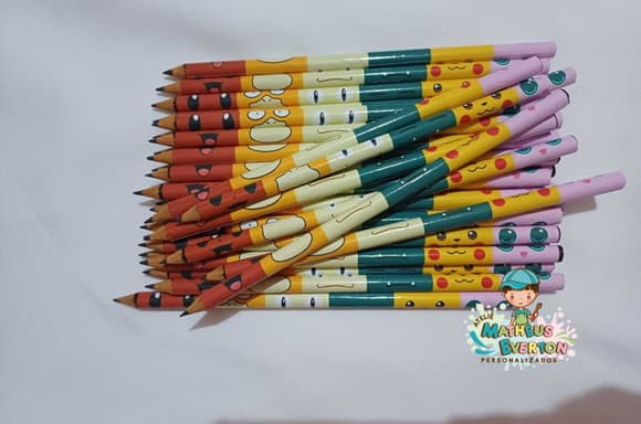 Lápis Personalizado Tema Pokémon