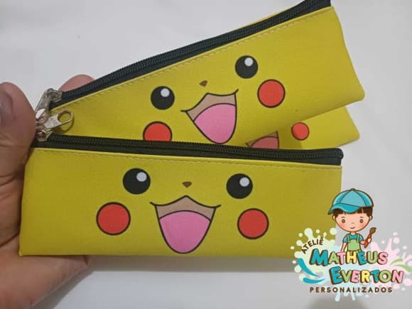 Estojo Slim Personalizado Pikachu (pokémon) Tamanho 19x7