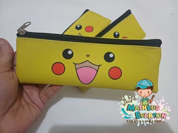 Estojo Slim Personalizado Pikachu (pokémon) Tamanho 19x7