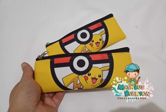 Estojo Slim Personalizado Pikachu (pokémon) Tamanho 19x7