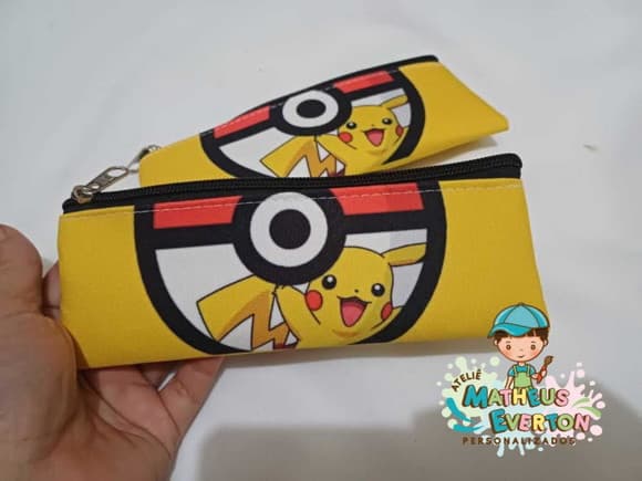 Estojo Slim Personalizado Pikachu (pokémon) Tamanho 19x7