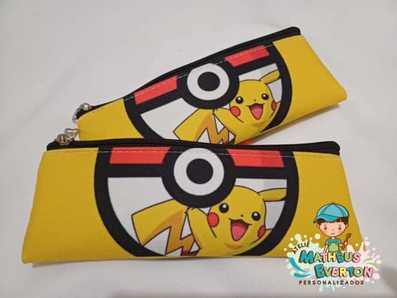 Estojo Slim Personalizado Pikachu (pokémon) Tamanho 19x7