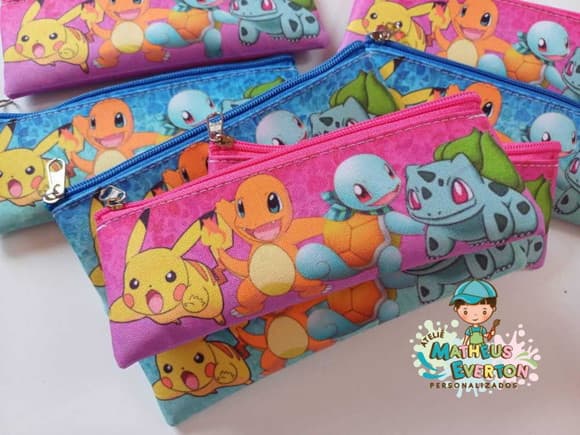 Estojo Slim Personalizado Pokémon Tamanho 19x7