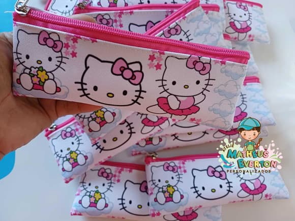 Estojo Slim Personalizado Hello Kitty Tam: 19x7