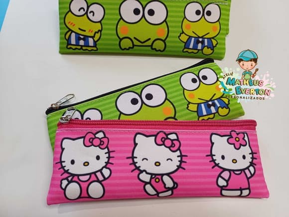 Estojo Slim Personalizado Hello Kitty Tam: 19x7