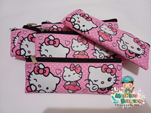 Estojo Slim Personalizado Hello Kitty Tam: 19x7