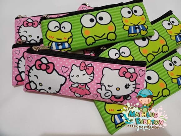 Estojo Slim Personalizado Hello Kitty Tam: 19x7
