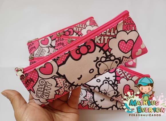 Estojo Slim Personalizado Hello Kitty Tam: 19x7