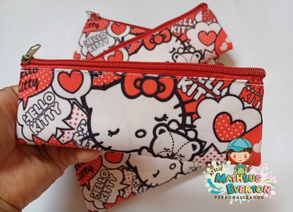 Estojo Slim Personalizado Hello Kitty Tam: 19x7
