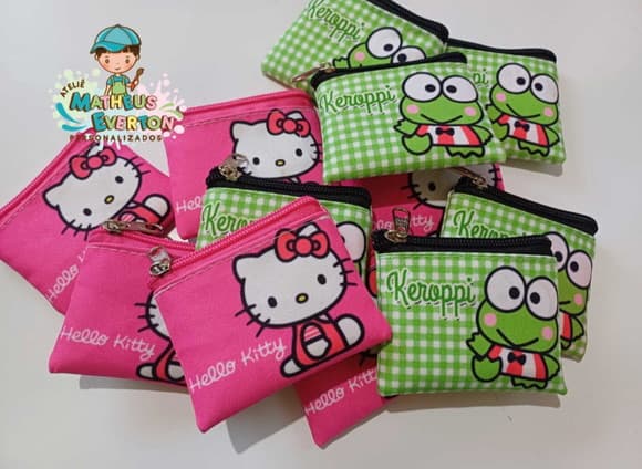 Porta Moedas Personalizada Hello Kitty ( Frente e Verso)