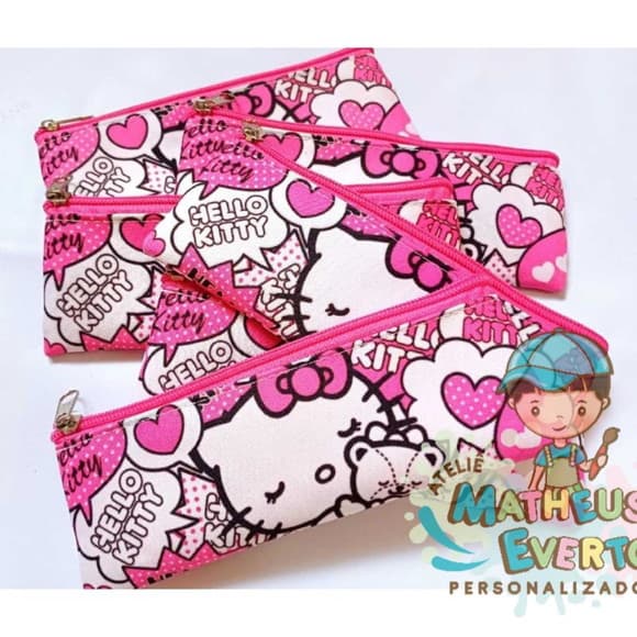 Estojo Slim Personalizado Hello Kitty Tam: 19x7