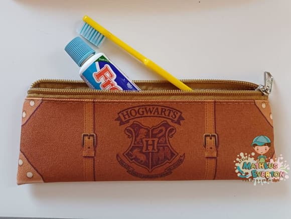 Estojo Slim Porta Higiene Bucal Harry Potter Tam: 19x7