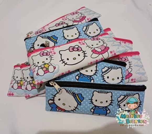 Estojo Slim Personalizado Hello Kitty Tam: 19x7