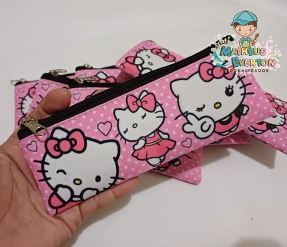 Estojo Slim Personalizado Hello Kitty Tam: 19x7