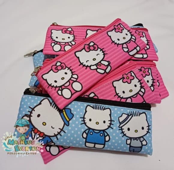 Estojo Slim Personalizado Hello Kitty Tam: 19x7