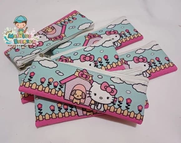 Estojos Slim Personalizado Hello Kitty Tam: 19x7
