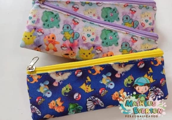 Estojos Slim Personalizado Pokémon Tam: 19x7