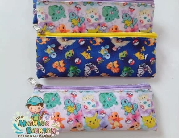 Estojos Slim Personalizado Pokémon Tam: 19x7