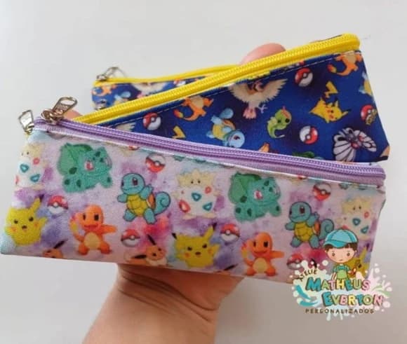 Estojos Slim Personalizado Pokémon Tam: 19x7