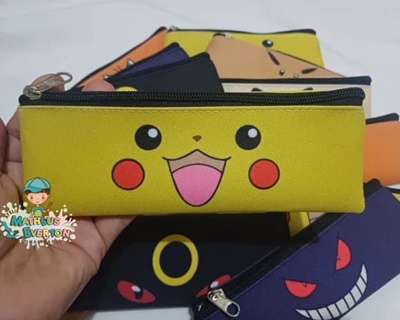 Estojos Slim Personalizado Pokémon Tam: 19x7