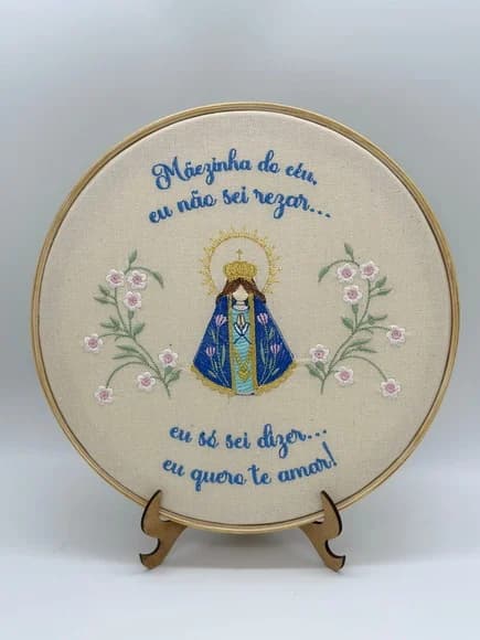 Bastidor Mãezinha do Céu 25cm