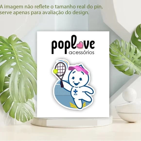 Pin - Zé Gotinha - Maria Gotinha Tenista