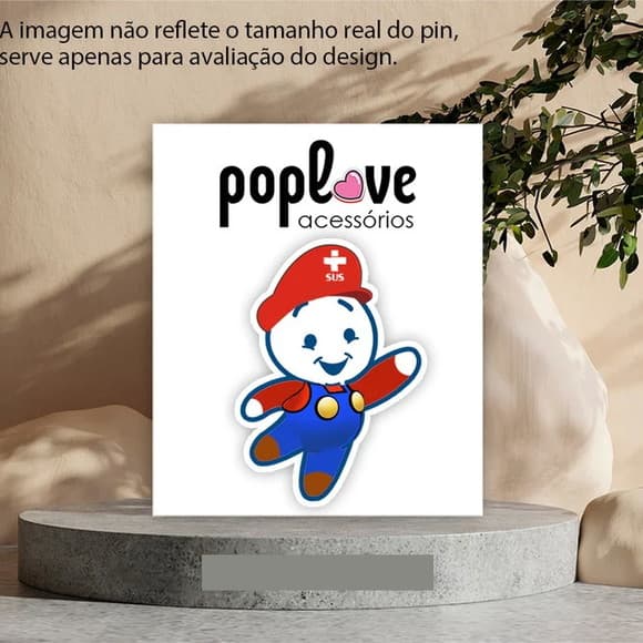 Pin Broche em Resina - Zé Gotinha Super Mario