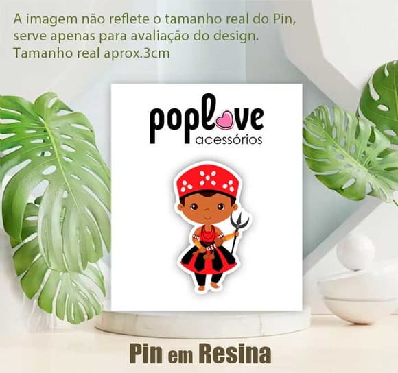 Pin Broche em Resina - Exu - Orixás
