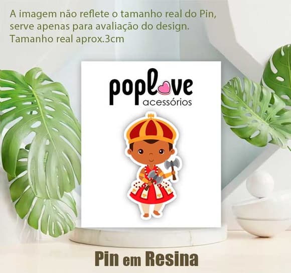 Pin Broche em Resina - Xangô Orixás