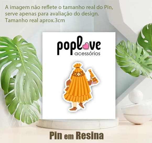 Pin Broche em Resina - Obaluaê - Omulu - Orixás