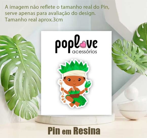 Pin Broche em Resina - Ossanha Orixás
