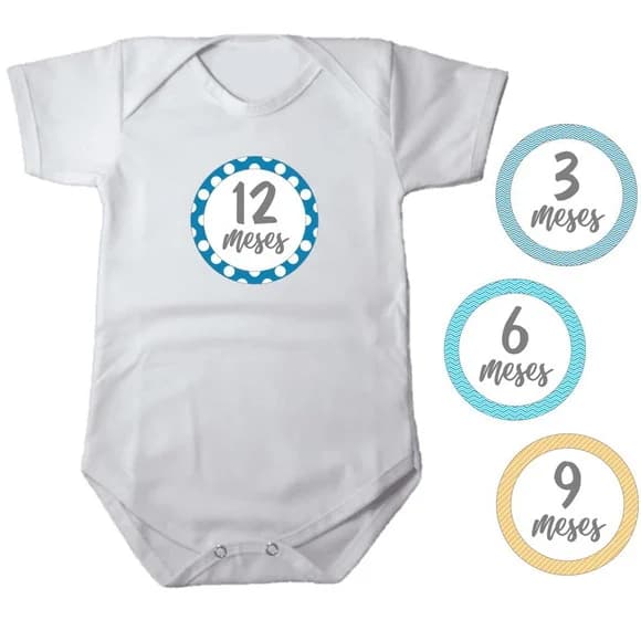 Kit de Adesivo Mêsversário Cores Menino