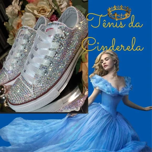 All Star Plataforma Original Com Cristais Para Debutante