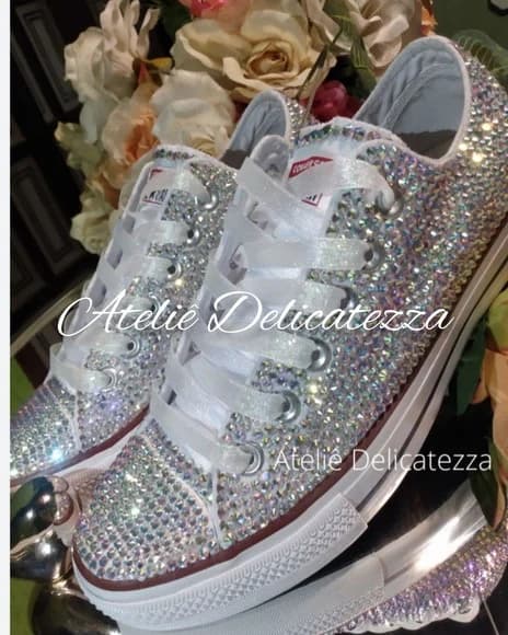 Tênis All Star Debutante e Noiva Customizado com Cristais