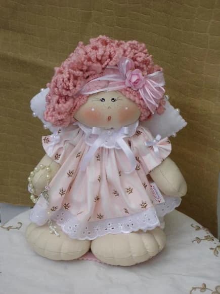 Boneca de Pano - Anjinha Rose