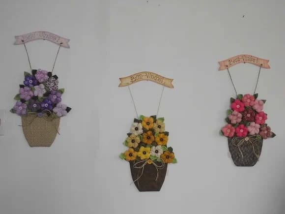 Vaso de Flores Enfeite de Porta - Valor de Cada Vaso