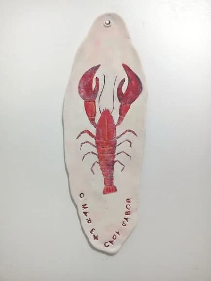 Placa de Parede Lagosta Cerâmica Fria