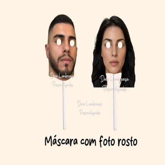 Máscara Personalizada com Foto Rosto Formatura Aniversário - foto 1