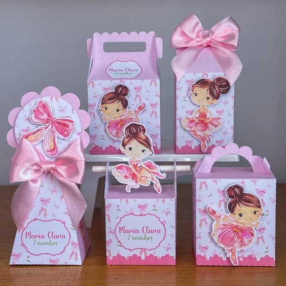 Kit Personalizados Bailarina 25 Peças Lembrancinha Aniver