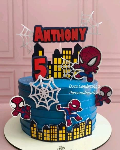 Topper de Bolo 3d Homem Aranha Aniversário Infantil - foto 1